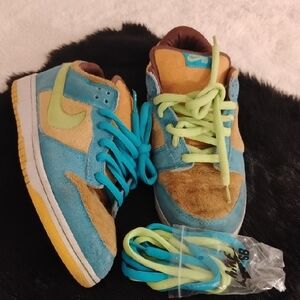 Men's Colorful Fur Nike Sneakers Size 8 Or 8.5